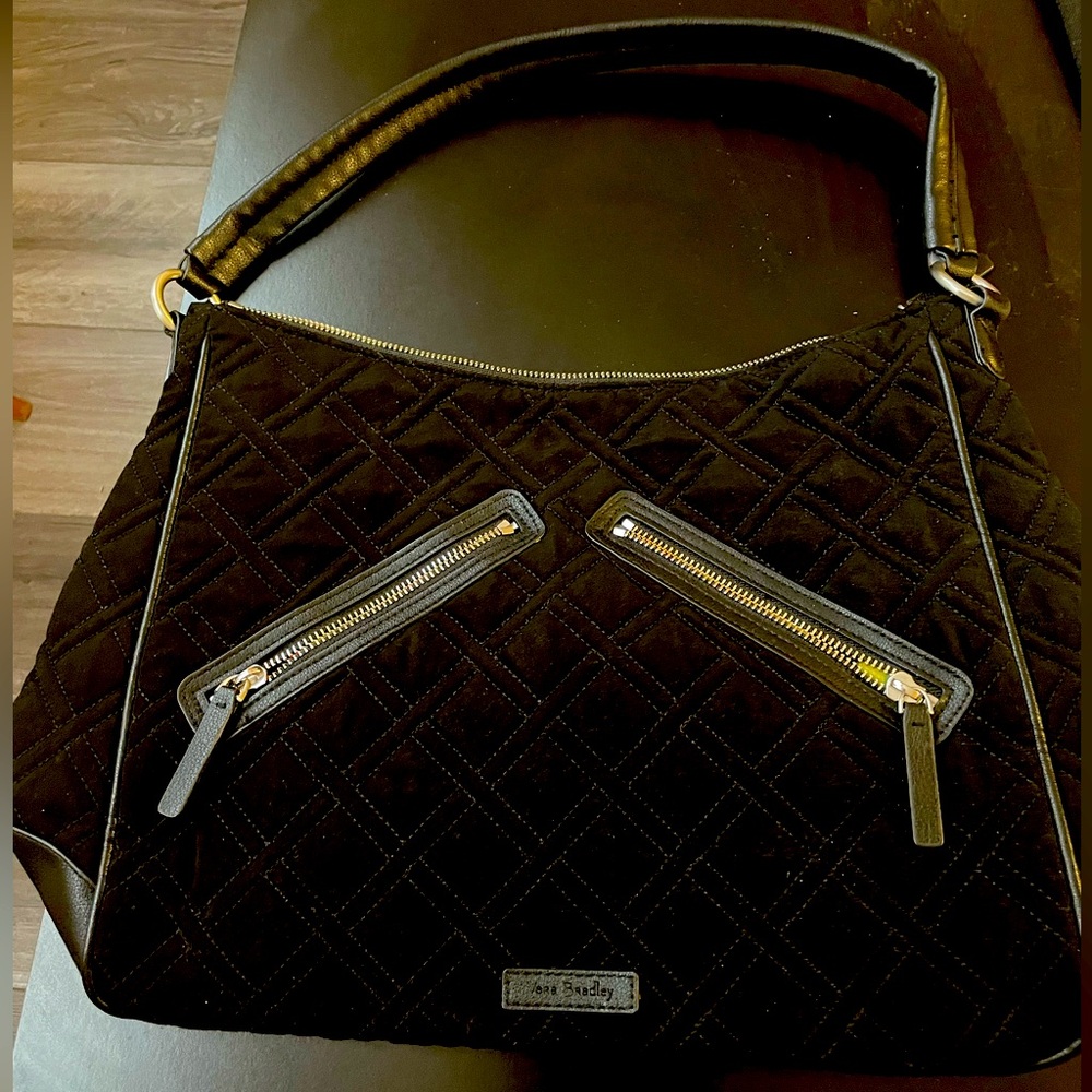 Pre-owned Vintage Vera Bradley Black Quilted Handbag.